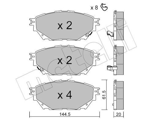 Bremseklosser METELLI 22 1222 0