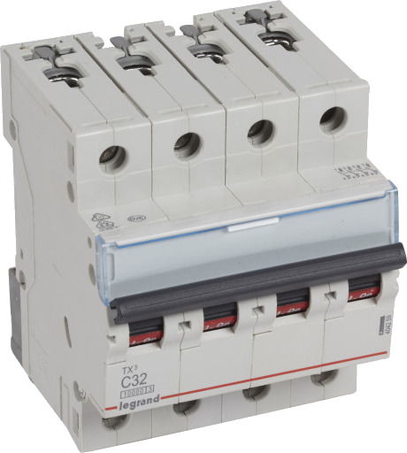 Legrand TX³ MCB automatsikring C32 4P 4M 10/10KA