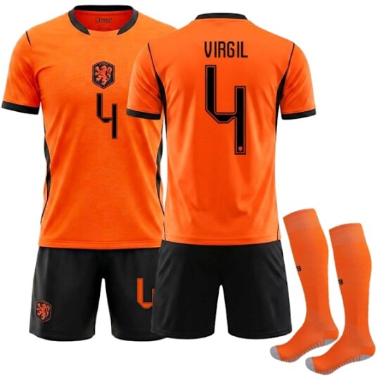 2026 World Cup Nederland Hjemme Barn Voksen Fotballtrøye med Sokker