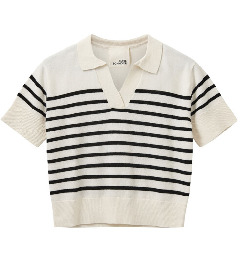 Sofie Schnoor Polo Ull Off White/Svart Sofie Schnoor 16 år 176 Polo Hvit