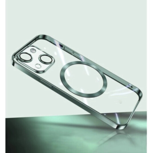 Mobildeksel MagSafe Transparent iPhone 15 Plus, Green Mobildeksel MagSafe Transparent iPhone 15 Plus, Green