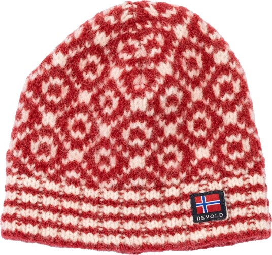 Devold Svalbard Wool Beanie Hindberry/offwhite 58 Devold Svalbard Wool Beanie Hindberry/offwhite 58
