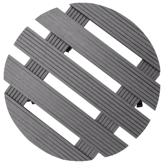 vidaXL Pottetraller 2 stk grå Ø30x7,5 cm WPC vidaXL Pottetraller 2 stk grå Ø30x7,5 cm WPC
