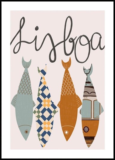 Lisbon Sardines Plakat Plakat / 100x150cm