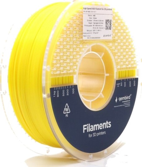 Gembird Gul 1 Kg 400 M Gul Fargeboks Abs-Filament (3D)
