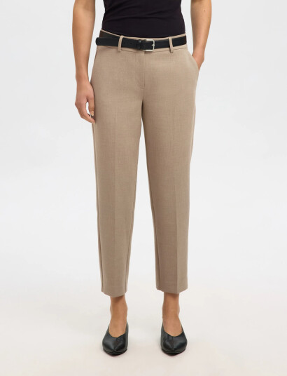 Selected Slfrita-Ria Mw Crop Pant Camel Mel Noos - Beige - 38 Selected Slfrita-Ria Mw Crop Pant Camel Mel Noos - Beige - 38