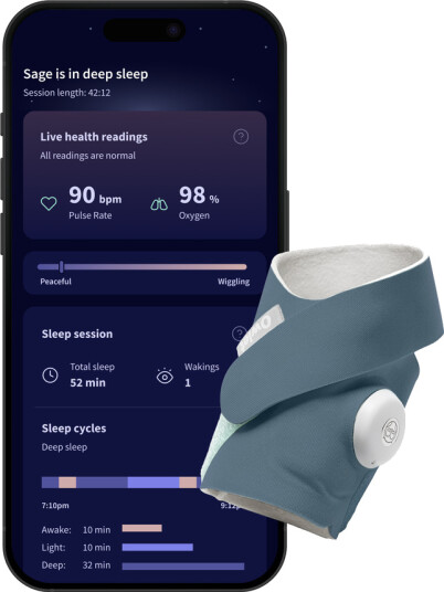 Owlet Dream Sock Babycall Bedtime Blue Owlet Dream Sock Babycall Bedtime Blue