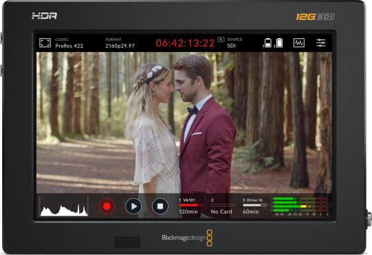 Blackmagic Video Assist 12G HDR 7" Skjerm med HDMI og SDI Tilkobling Blackmagic Video Assist 12G HDR 7" Skjerm med HDMI og SDI Tilkobling