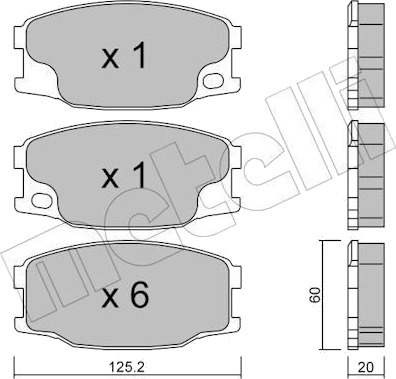 METELLI 22 0622 0 Bremseklosser