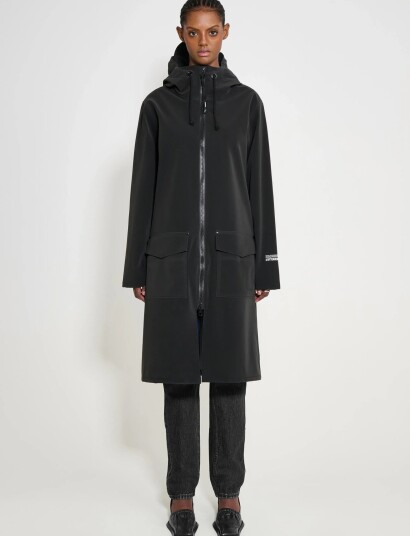 Stutterheim Stockholm Long Patch Matte Black Black L