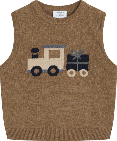 Hust & Claire Perry Tog strikketvest - coffee melange