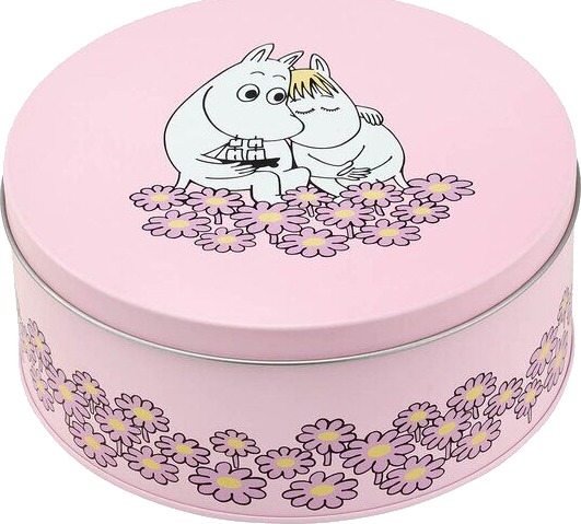 Muurla Mummi rund metallboks Sammen 15 cm rosa