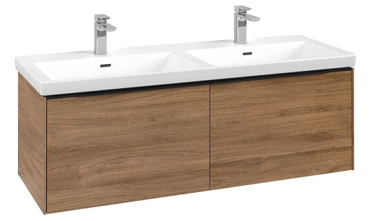 Villeroy & Boch  Subway 3.0 Servantskap m/2 skuffer 1272x429x478 mm Kansas Eik