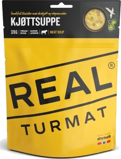 Real Turmat Real Turmat Kjttsuppe Laktose/Glutenfri 350gr Real Turmat Real Turmat Kjttsuppe Laktose/Glutenfri 350gr