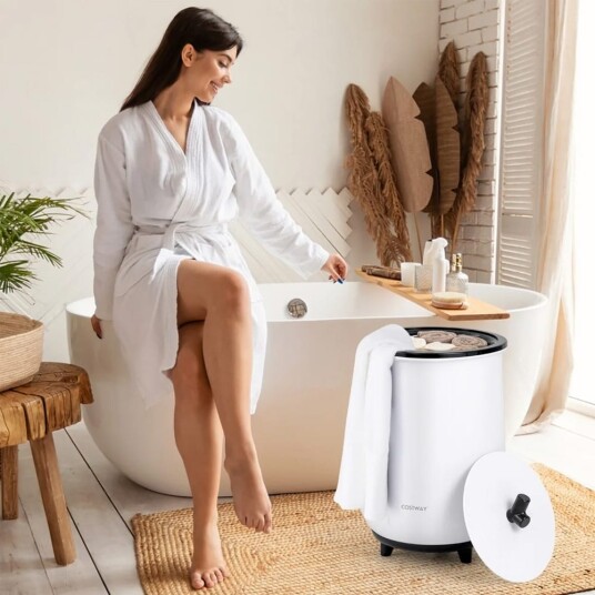 Elektrisk håndklevarmer 20 l / towel warmer med 3 varmenivåer og timer – svart