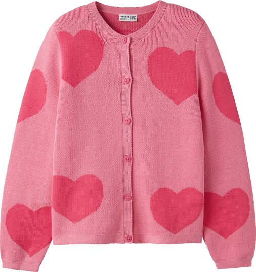 Name It Nkflianax Ls Knit Card Pink 134 140