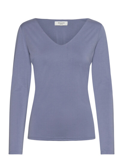 Rosemunde Rwelma Modal V-Neck T-Shirt - Blue - M Rosemunde Rwelma Modal V-Neck T-Shirt - Blue - M
