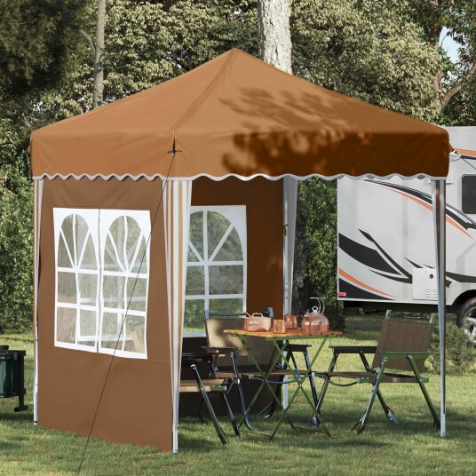 vidaXL Pop up Festtelt 195 x 195 x 245 cm Beige Oxford Stoff