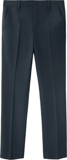 Mango Straight Fit Suit Trousers Navy 12