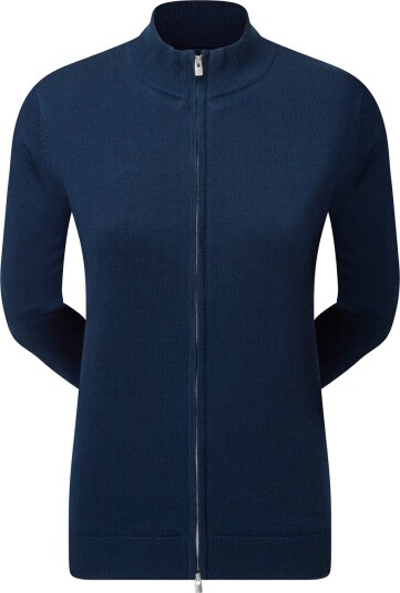 FootJoy Drirelease Full Zip Lined Sweater Blå Golfgenser dame Navy Small