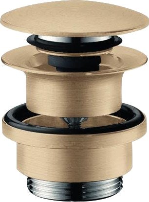 Hansgrohe 50100140 Trykkpluggventil 1 1/4", Push-Open Børstet bronse, Baderom