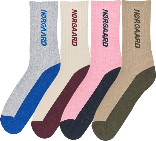Mads Nørgaard Sock Box Logo Stepper Multi/patterned ONE SIZE