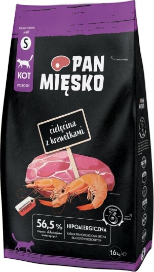 Pan Mięsko Kitten Kalv Reker Tørrfôr 1.6 kg