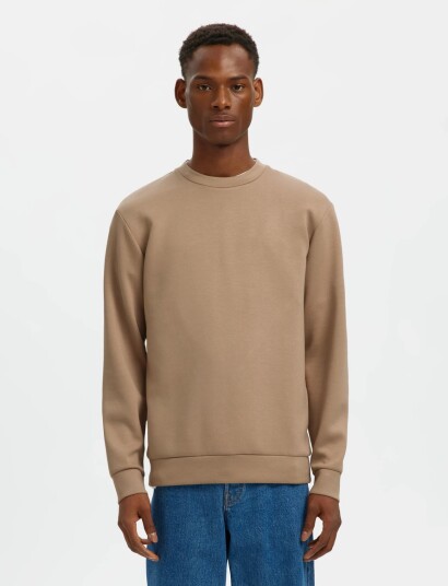 Selected Slmemanuel Soft Crew Neck Sweat Noos Brown S Selected Slmemanuel Soft Crew Neck Sweat Noos Brown S