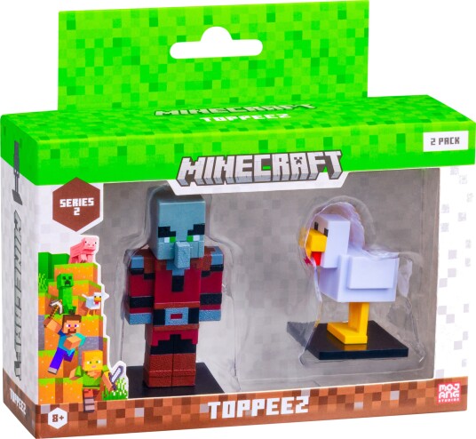 Minecraft 3D 6cm Figure 2-Pack S2 Illager & Chicken