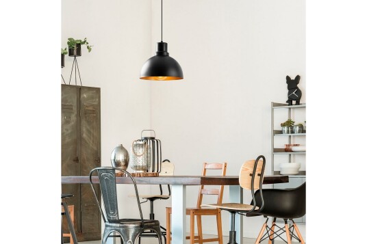Taklampe Chichelai Single Svart