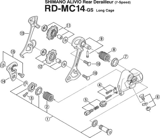Shimano justeringsbolt til kabel RD-MC14 og MC34