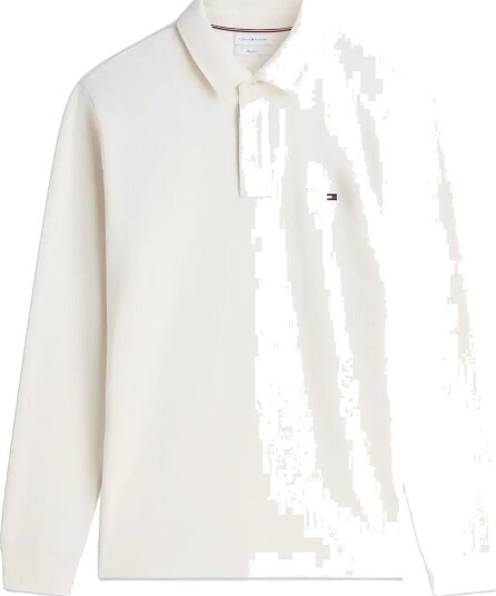 Tommy Hilfiger Ls Waffle Reg Polo   IVORY PETAL   L