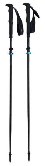 Komperdell Carbon FXP 4 Approach Vario, gåstaver black-blue