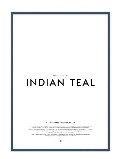 Poster & Frame Indian Teal Wood Frame   Green   15X21CM