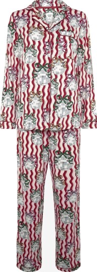 Chelsea Peers Disco Balls Wiggle Long Button Up Pyjama Set   PINK   XL