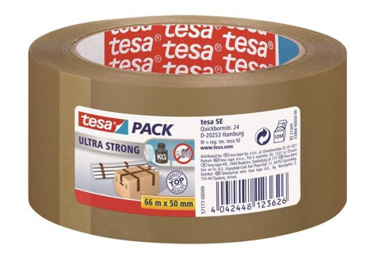 tesa pack Ultra Strong Packaging Tape 66m x 50mm Brun