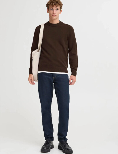Casual Friday Cfandro 0247 Crew Neck Knit - Brown - S