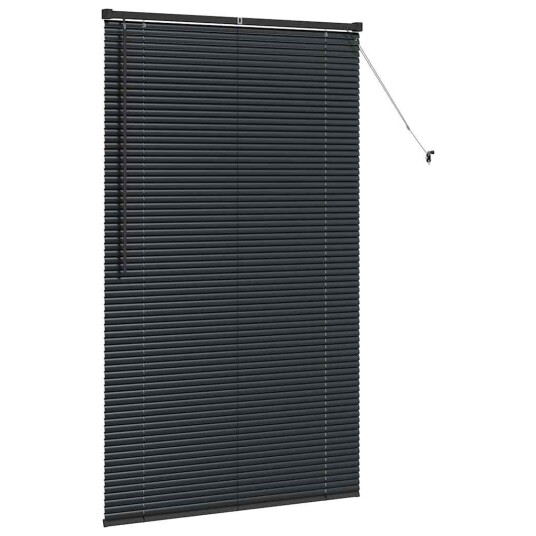 Vindu Persienne med gardiner Svart Aluminium Vindu Persienne med gardiner Svart Aluminium
