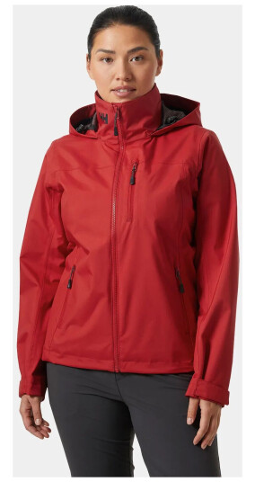 Helly Hansen Women’s Crew Hooded Sailing Jacket 2.0 Rød Hvit S
