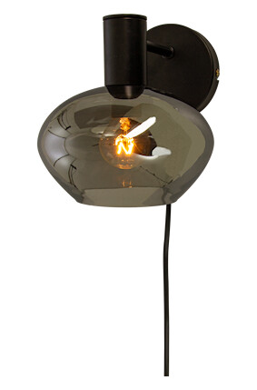 Bell Vegglampe IP20 Svart/Røyk