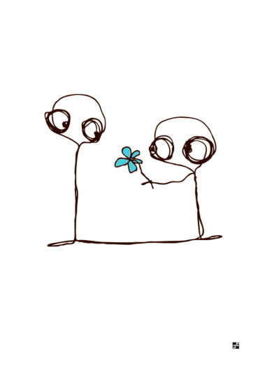 Blå blomst av jummel designstudio Blå blomst av jummel designstudio