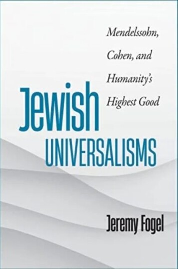 Jewish Universalisms Av Jeremy Fogel