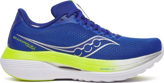 Saucony Mens Endorphin Trainer Lapis/citron 46" Saucony Mens Endorphin Trainer Lapis/citron 46"