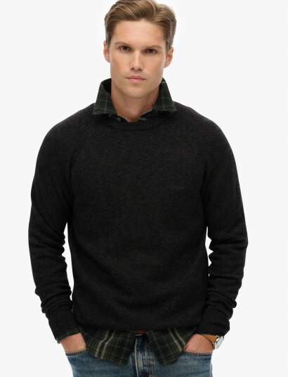 Superdry Wool Blend Jumper - Grey - XXXL Superdry Wool Blend Jumper - Grey - XXXL