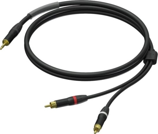 Procab Pra711/1.5 3.5Mm Hankjønn 2 X Rca Hankjønn 1,5 M Sort