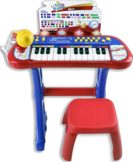 Bontempi Star Series Elektronisk Keyboard Med Krakk Og Mikrofon Til Barn 24 Tangenter