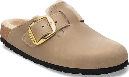 Birkenstock Boston Bb Shearling Leoi Tabacco Br Laf Beige 41