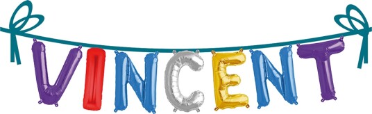 Ballonggirlander Folie Navn - Vincent