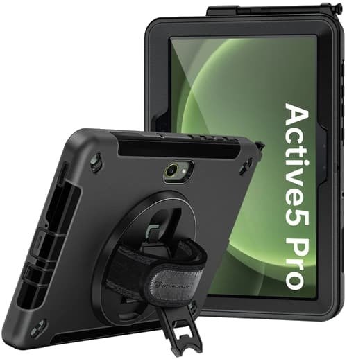 Armor-x Rainproof Military Grade Rugged Case With Hand Strap And Kick-stand Samsung Galaxy Tab Active5 Pro Sort