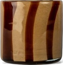 ByOn Calore Håndlaget Lysestake 10cm Brun/beige